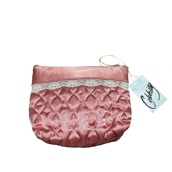 celebrity Accessories - Pink silk pouch